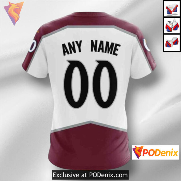 Away Kits 2025 Edition Colorado Avalanche Retro Hoodie Custom Sweatshirt - 3