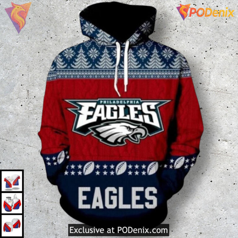 Awesome Team 3D Edition Mens Philadelphia Eagles Hoodie Custom Fanwear Style