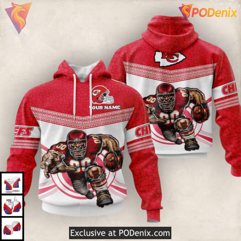 Beast Mode Zip Design Kc Chiefs Hoodie 3D Personalized Teamwear for Fans