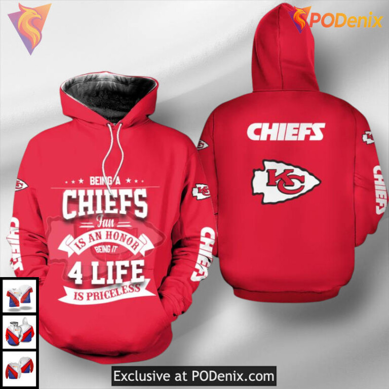 Being A Chiefs Fan Is An Honor Kansas City Chiefs Hoodie Youth Edition 3D