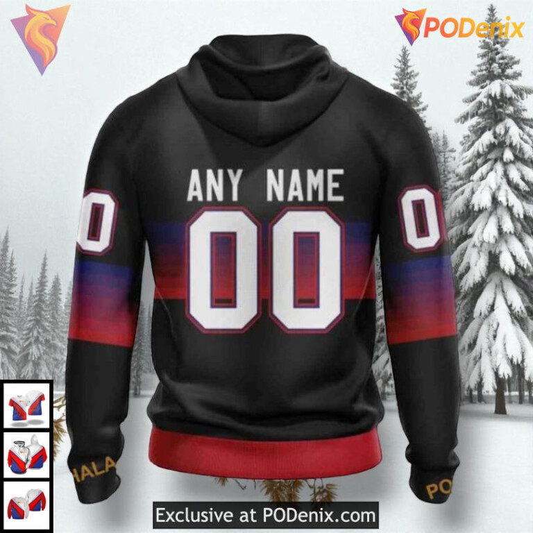 Black And Gradient Color Concept NHL Montreal Canadiens Winter Hoodie 3D - 1