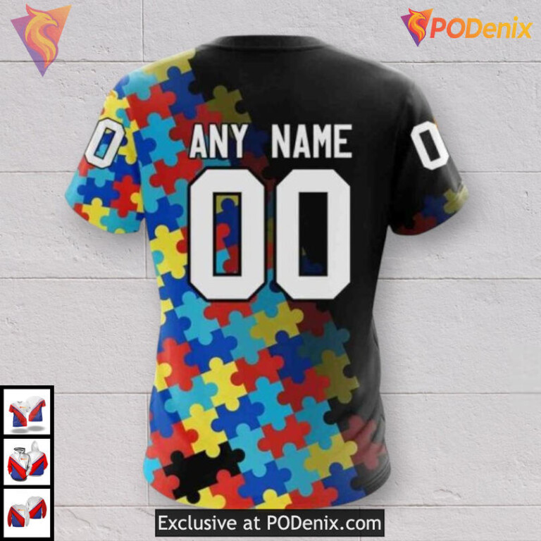 Black Autism Awareness Concept Dallas Stars Winter Hoodie Custom Design - 3