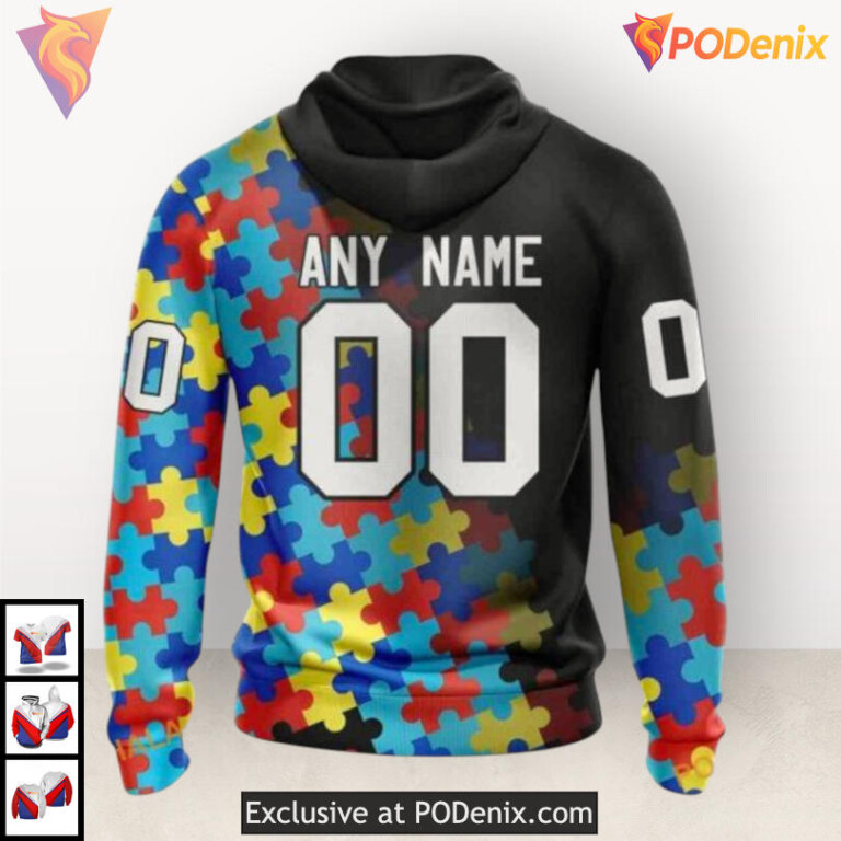 Black Autism Awareness Concept Nashville Predators Holiday Hoodie Custom 3D - 1