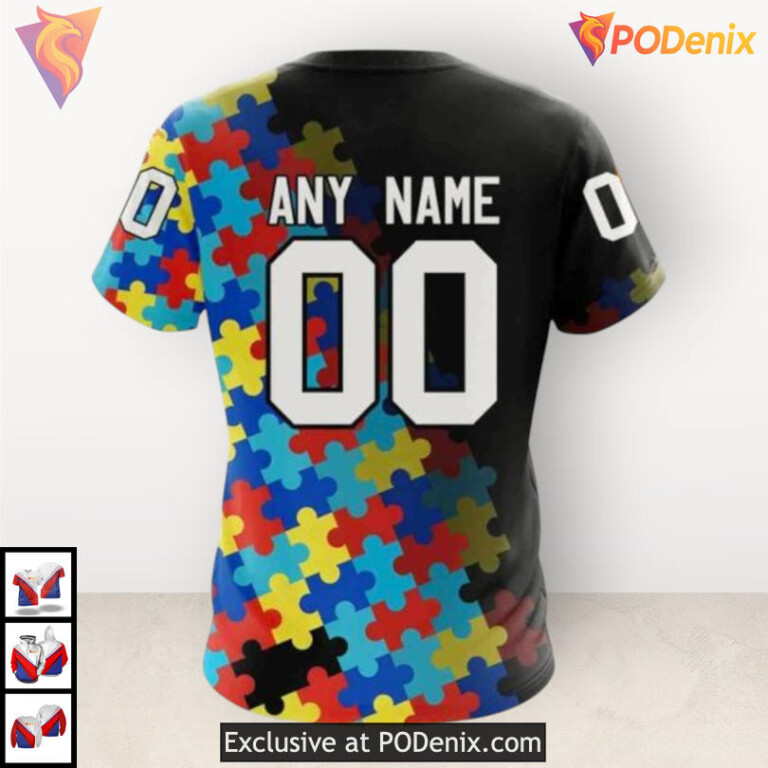 Black Autism Awareness Concept Nashville Predators Holiday Hoodie Custom 3D - 3