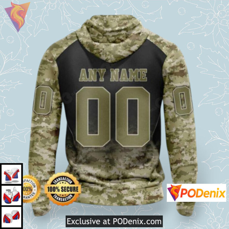 Black Camo Veterans Tribute Anaheim Ducks Hockey Hoodie 3D Limited Edition - 1