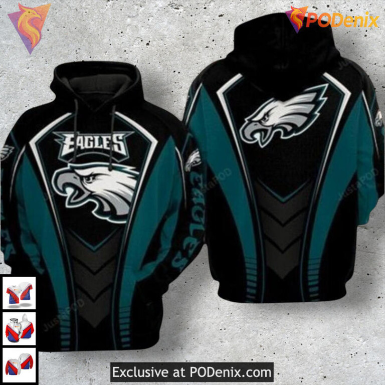 Black Edition Team Gear Philadelphia Eagles Christmas Hoodie NFL Sportwear