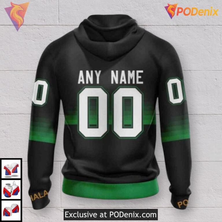 Black Gradient Design Tribute Dallas Stars Holiday Hoodie Custom 3D - 1