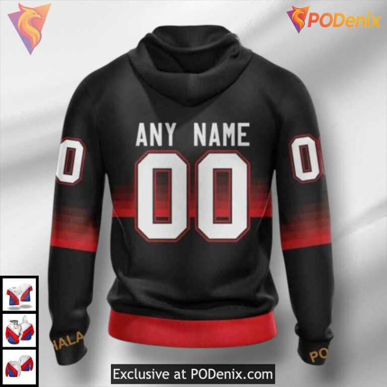 Black Gradient Series Inspired Carolina Hurricanes Mens Hoodie Custom 3D - 1
