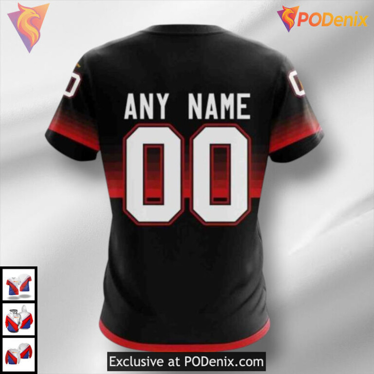 Black Gradient Series Inspired Carolina Hurricanes Mens Hoodie Custom 3D - 3
