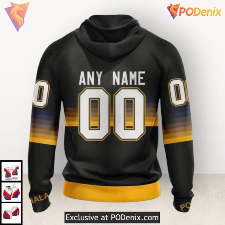 Black Gradient Series Tribute Nashville Predators Christmas Hoodie Custom Design - 1
