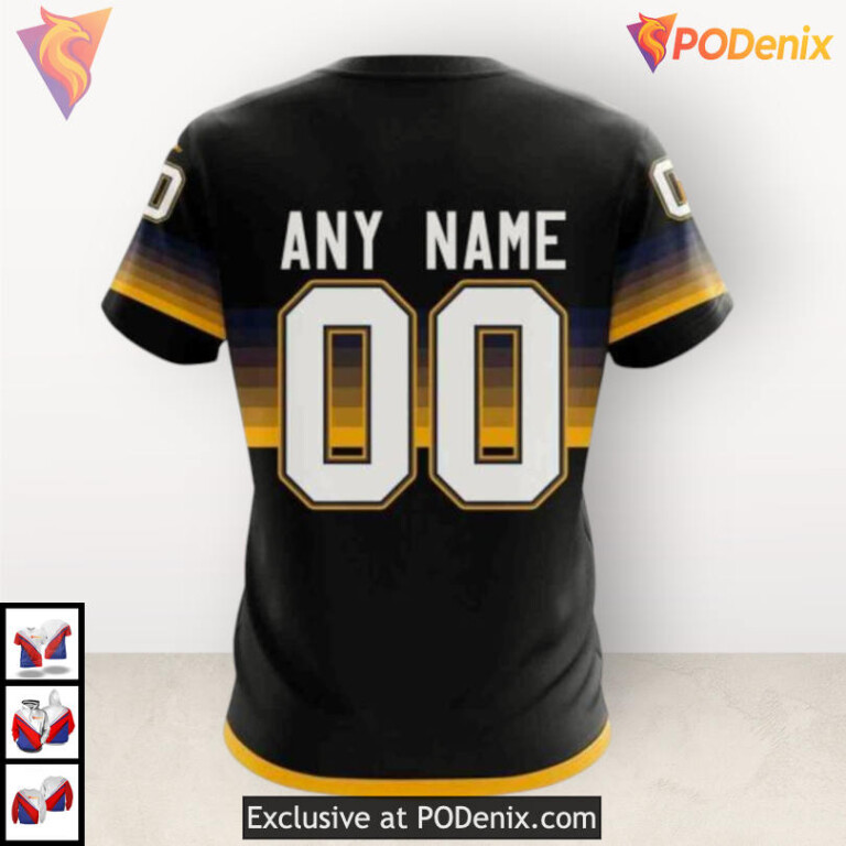 Black Gradient Series Tribute Nashville Predators Christmas Hoodie Custom Design - 3