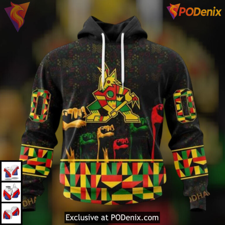 Black History Month Celebration Arizona Coyotes Unisex Hoodie Custom Apparel