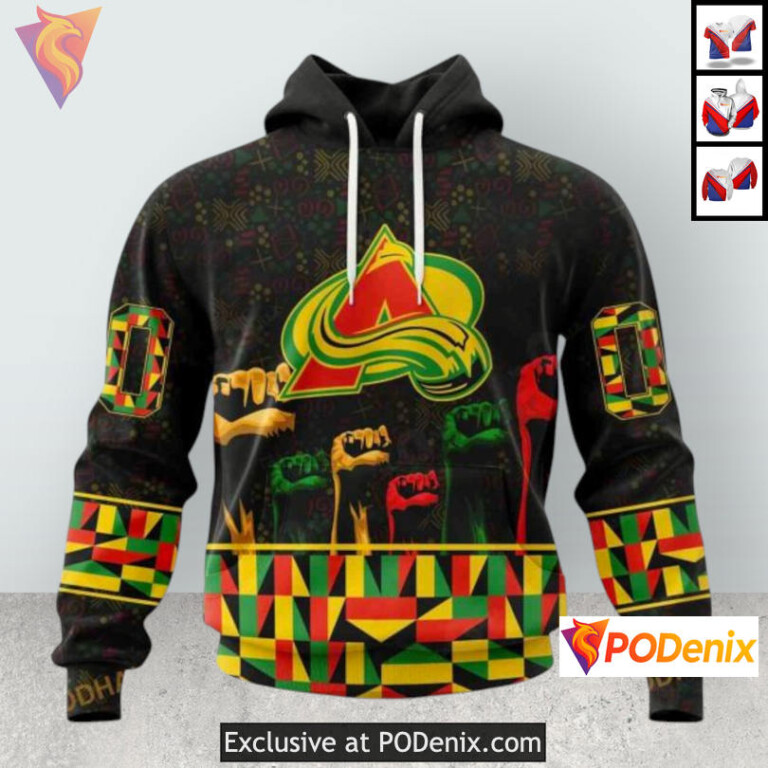 Black History Month Celebration Colorado Avalanche Full Zip Hoodie Custom 3D