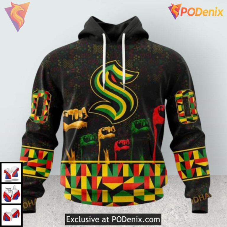 Black History Month Celebration Custom Personalized Seattle Kraken Hoodie 3D