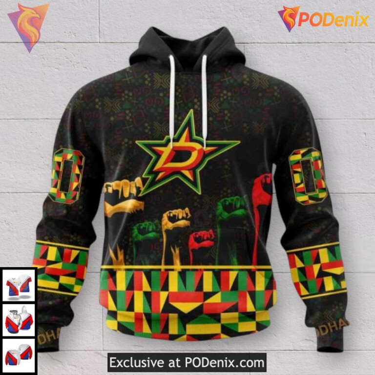 Black History Month Celebration Dallas Stars Kids Hoodie 3D Custom Shirt