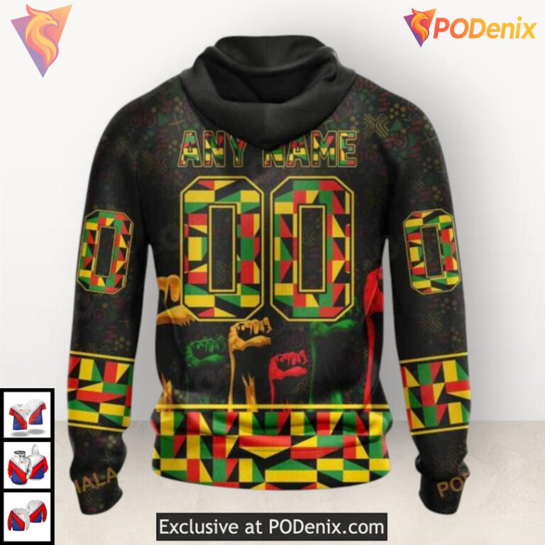 Black History Month Celebration Nashville Predators Womens Hoodie Custom 3D - 1