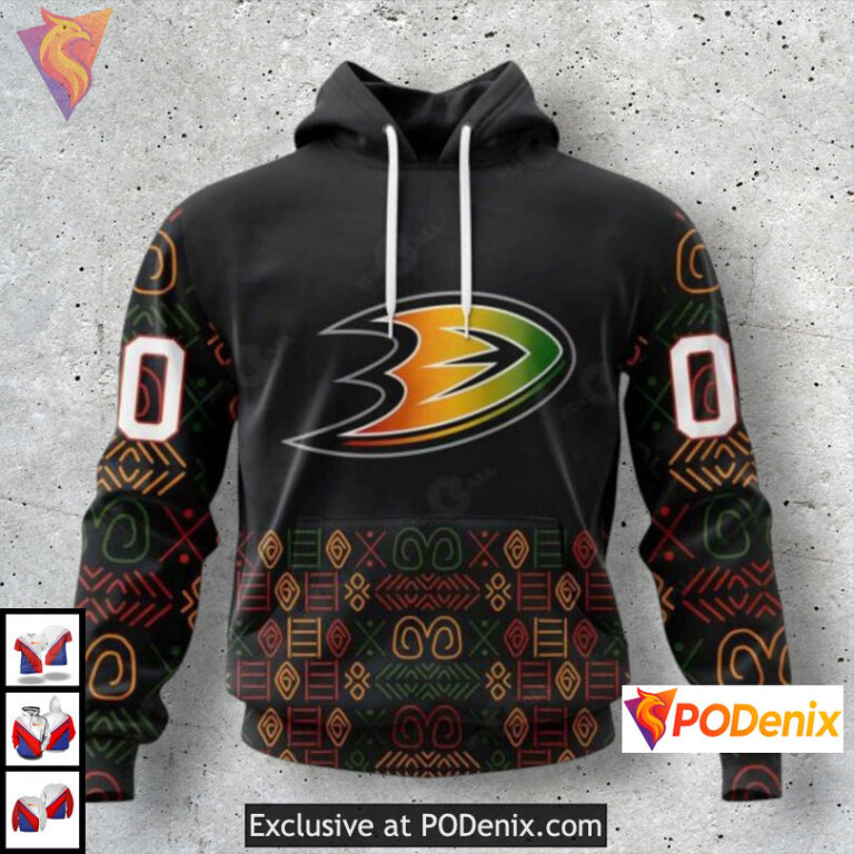 Black History Month Edition Anaheim Ducks Hoodie Cultural Tribute Apparel