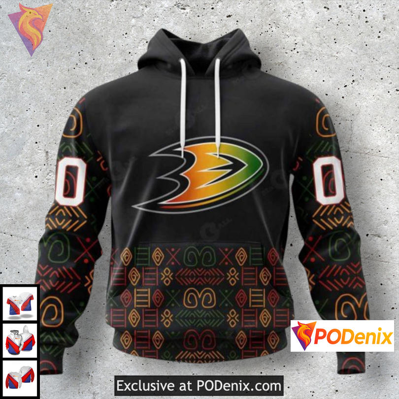 Black History Month Edition Anaheim Ducks Hoodie Cultural Tribute Apparel Black History Month Edition Anaheim Ducks Hoodie Cultural Tribute Apparel