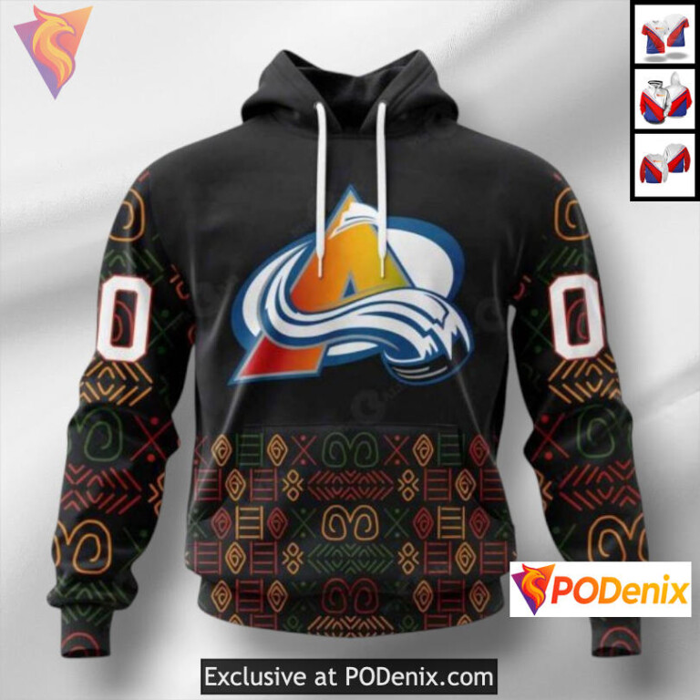 Black History Month Tribute Colorado Avalanche 3D Hoodie Fan Apparel