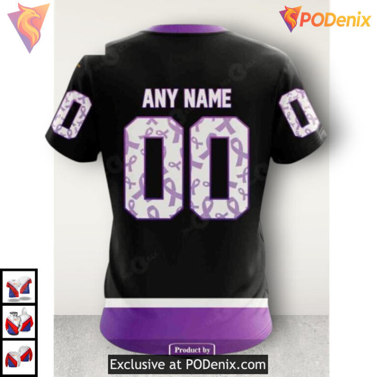 Black Hockey Fights Cancer Tribute NHL Personalized Ottawa Senators Hoodie 3D - 3