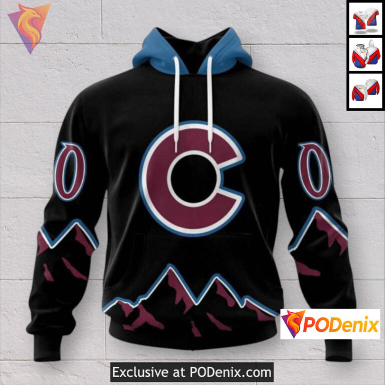 Blackout Team Concept Colorado Avalanche All Over Print Hoodie Custom Design