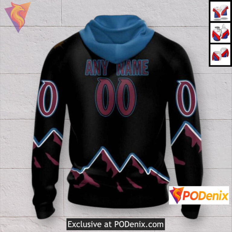 Blackout Team Concept Colorado Avalanche All Over Print Hoodie Custom Design - 1