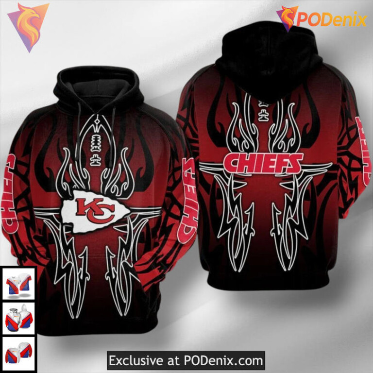 Blazing Tribal Design Limited Edition Kansas City Chiefs Womens Hoodie 3D