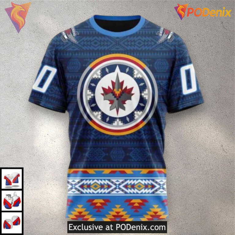 Autism Concept Design Custom Number Winnipeg Jets Hoodie Custom 3D Apparel - 2