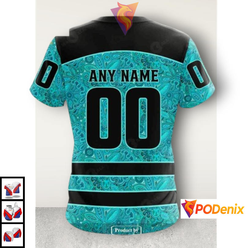 Blue Ovarian Cancer Awareness Design Custom Name Pittsburgh Penguins Hoodie NHL 3D Blue Ovarian Cancer Awareness Design Custom Name Pittsburgh Penguins Hoodie NHL 3D