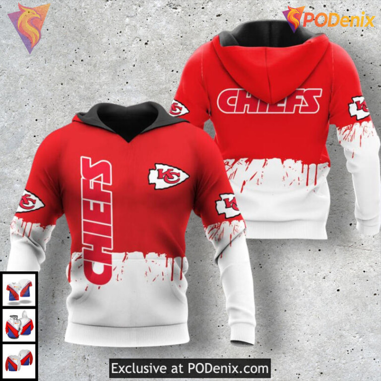 Bold Red White Zip Up Kansas City Chief Hoodie Limited Edition for Loyal Supporters - 1