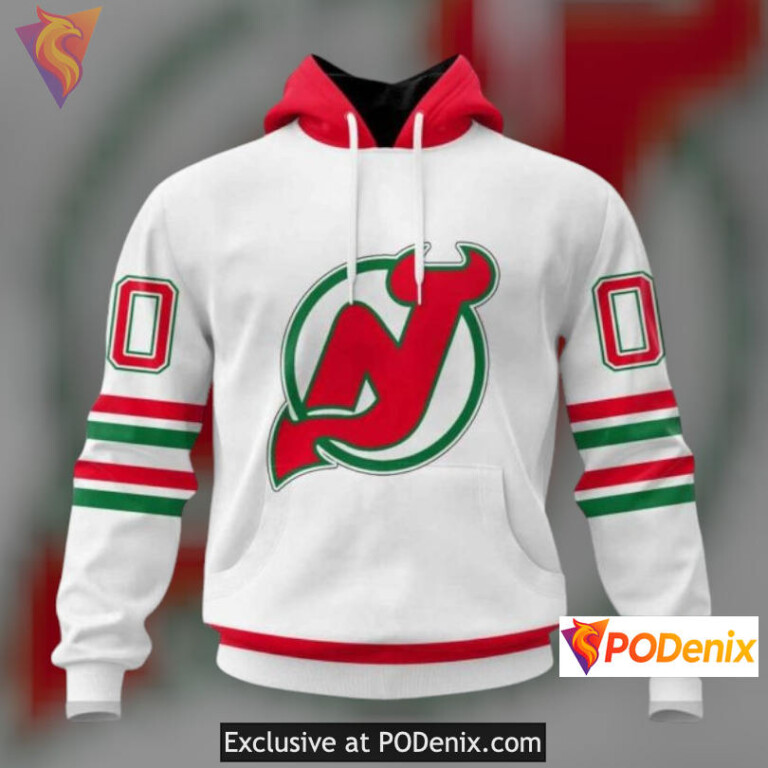Bold Whiteout Concept New Jersey Devils Sweatshirt Hoodie Special Edition