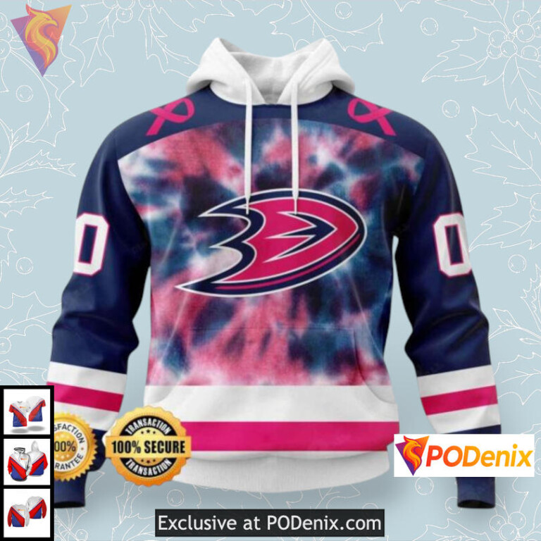 Breast Cancer Awareness Edition Anaheim Ducks Hoodie All Over Print Support Wear