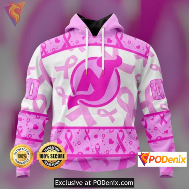 Breast Cancer Awareness Month Personalized New Jersey Devils Hoodie 3D