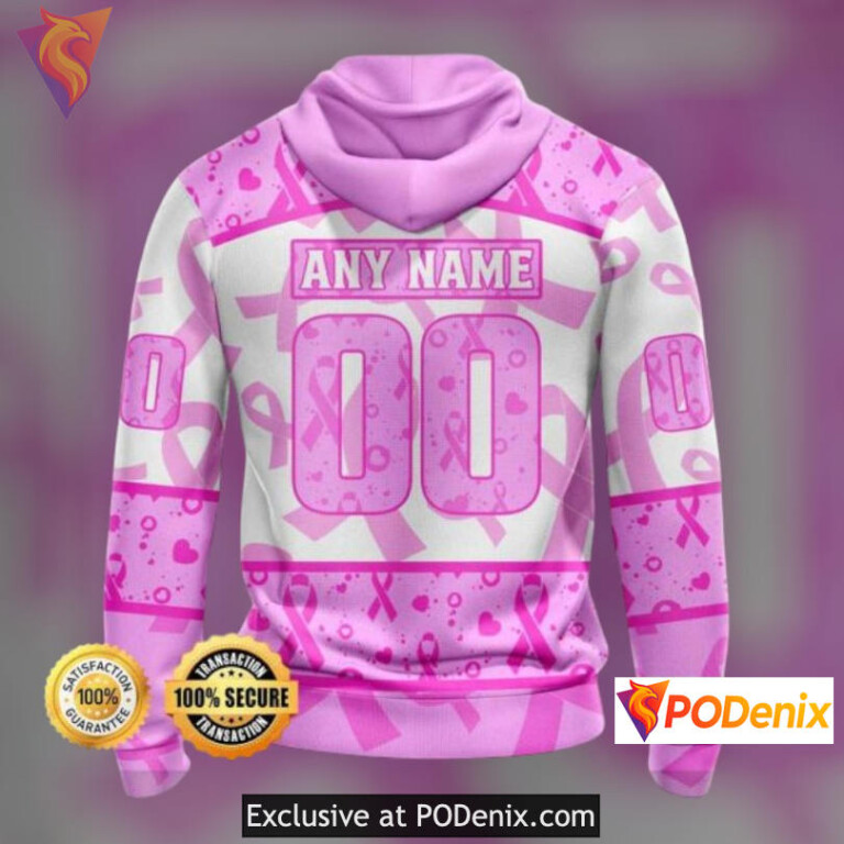 Breast Cancer Awareness Month Personalized New Jersey Devils Hoodie 3D - 1