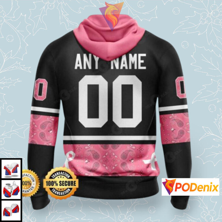 Breast Cancer Awareness Support Custom Pittsburgh Penguins Full Print Hoodie NHL 3D - 1