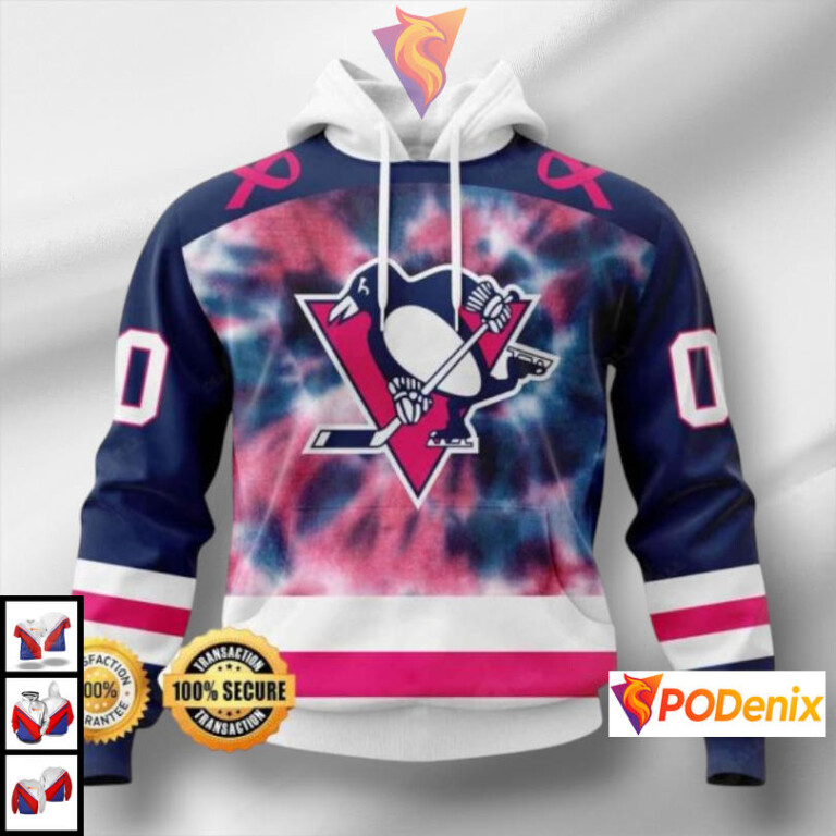 Breast Cancer Awareness Tribute Pittsburgh Penguins Graphic Hoodie Custom Gear