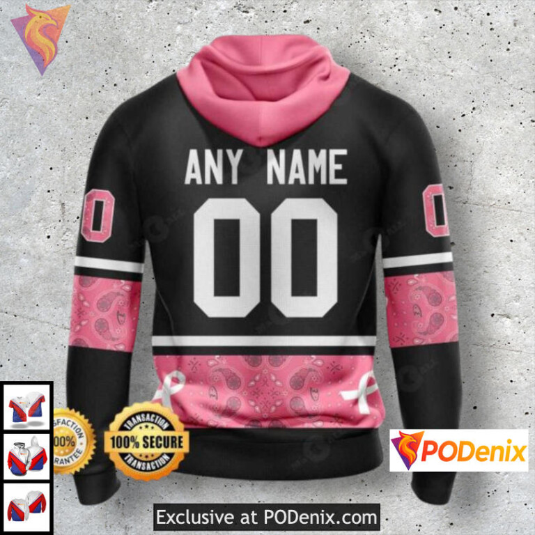 Breast Cancer Paisley Edition Anaheim Ducks Hoodie 3D Style Awareness Gear - 1