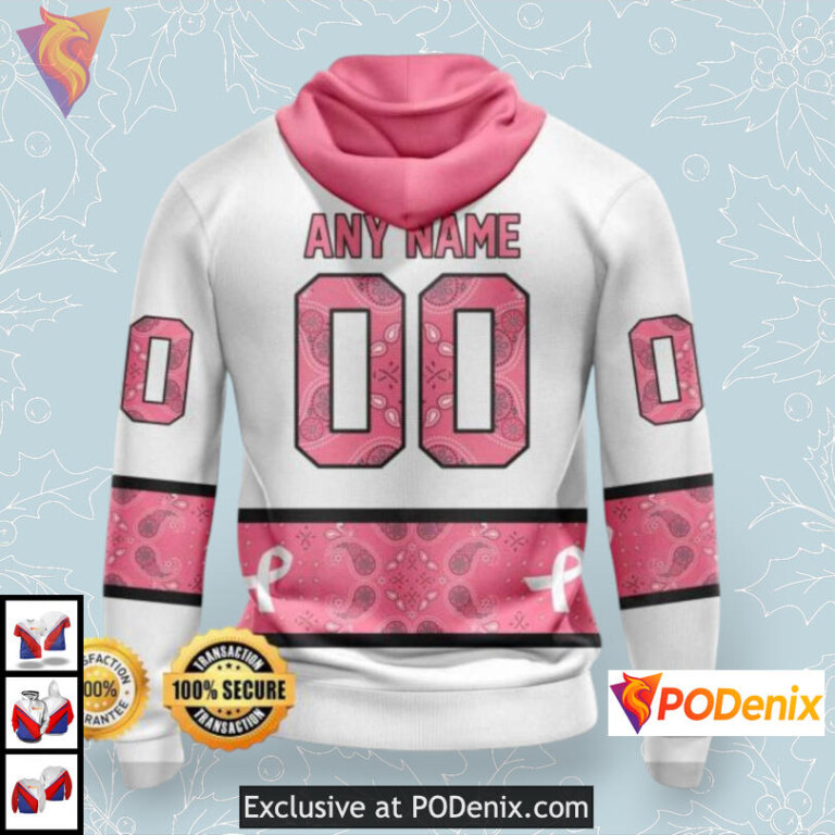 Breast Cancer Pink Ribbon Awareness Anaheim Ducks Hoodie For Men Women - 1