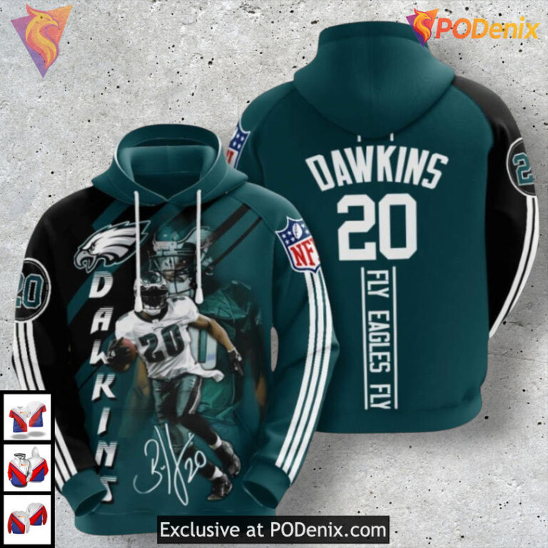 Brian Dawkins Tribute Edition Philadelphia Eagles Hoodies For Men Player Series 3D