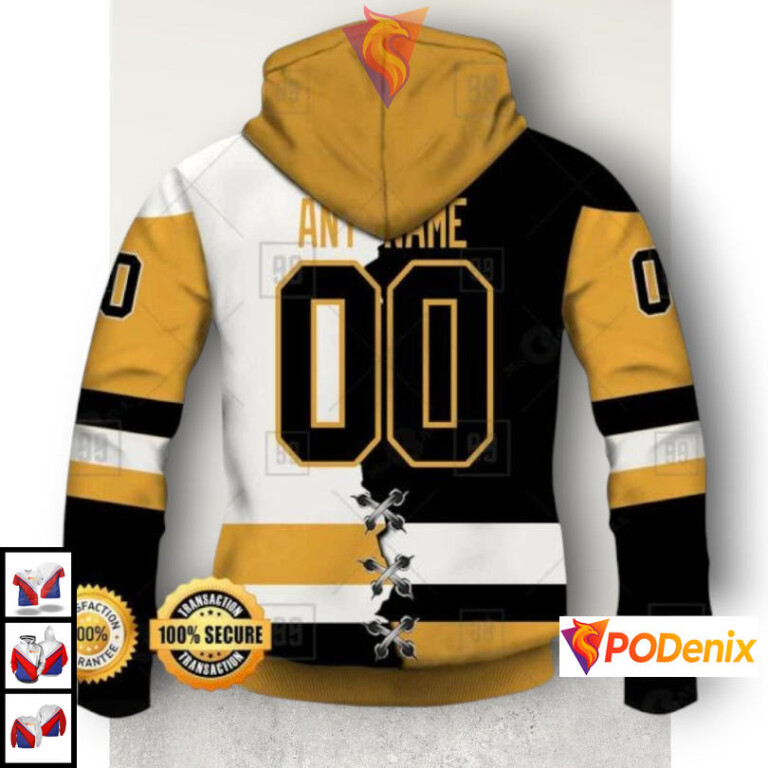 Broken Mix Pattern Edition NHL Pittsburgh Penguins Personalized 3D Hoodie - 1