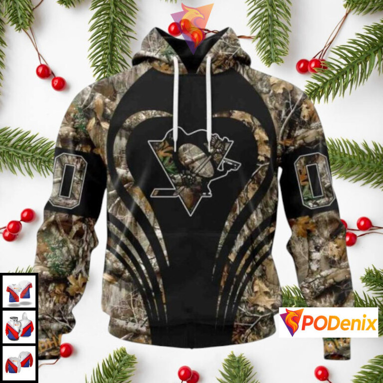 Camo Hunting Graphic Concept Personalized Pittsburgh Penguins Hoodie NHL 3D