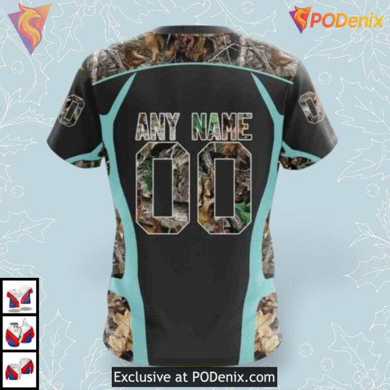 Camo Hunting Graphic Design NHL Seattle Kraken Unisex Hoodie 3D - 3