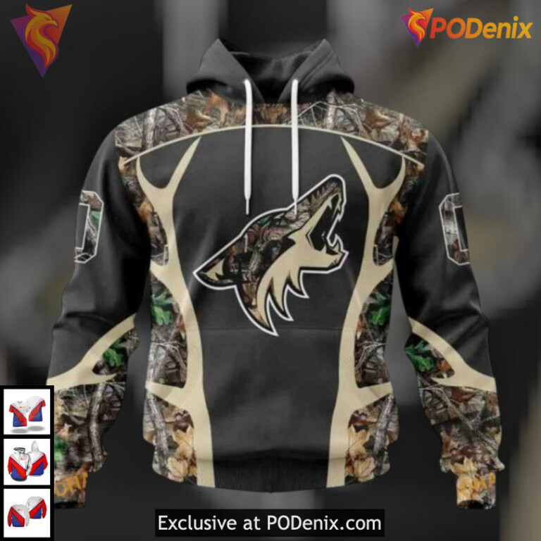 Camo Hunting Graphic Edition Arizona Coyotes Winter Hoodie Personalized Gear