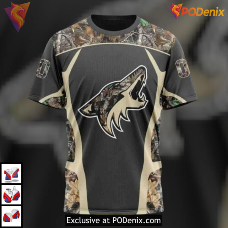 Camo Hunting Graphic Edition Arizona Coyotes Winter Hoodie Personalized Gear - 2