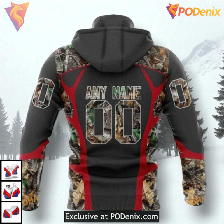 Camo Hunting Graphic Edition NHL Montreal Canadiens Kids Hoodie 3D - 1