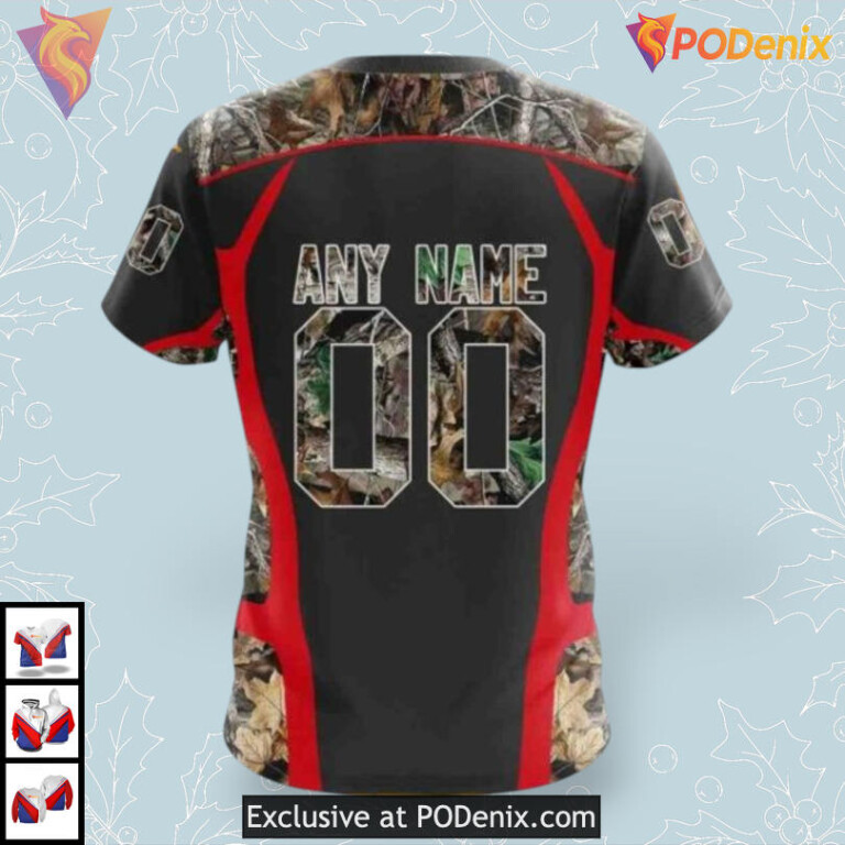 Camo Hunting Graphic Theme NHL Ottawa Senators Kids Hoodie 3D - 3