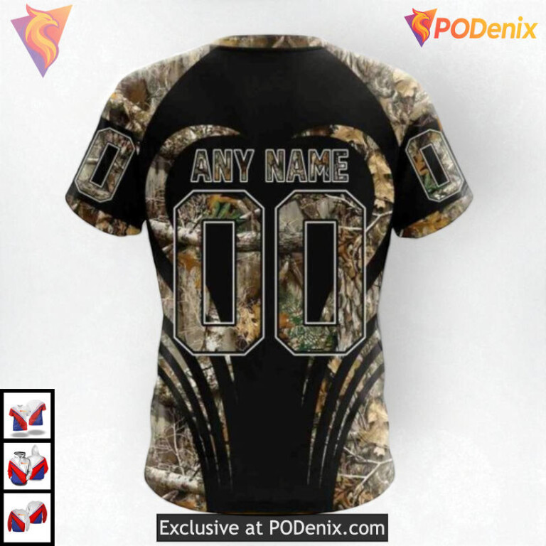 Camo Hunting Outdoor Concept NHL Montreal Canadiens Youth Hoodie 3D - 3