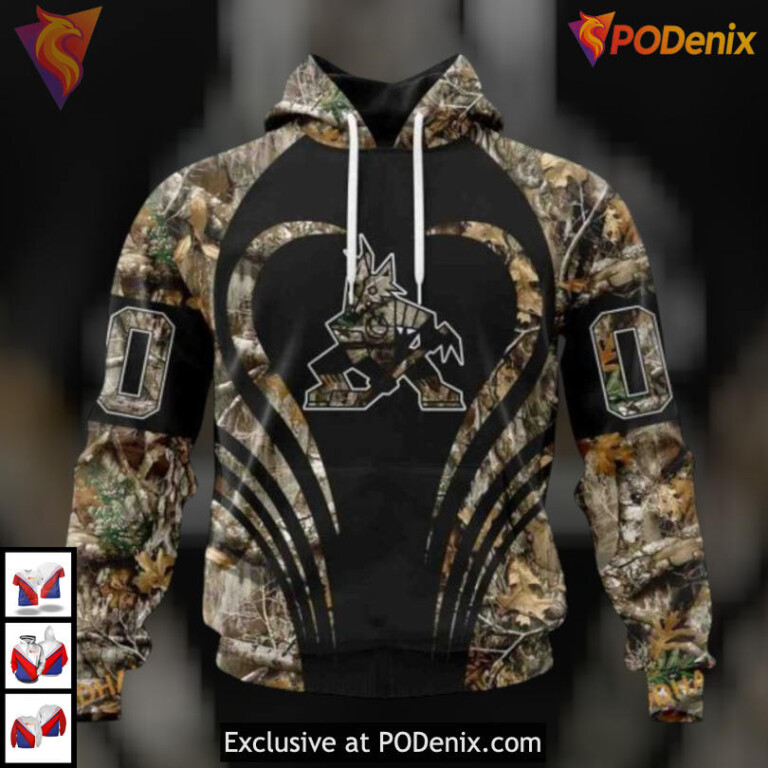 Camo Hunting Outdoor Style Arizona Coyotes Holiday Hoodie Adventure Apparel