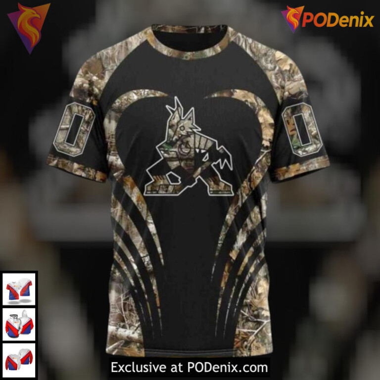Camo Hunting Outdoor Style Arizona Coyotes Holiday Hoodie Adventure Apparel - 2