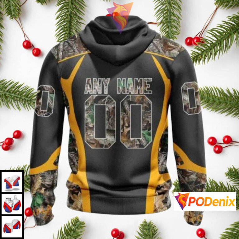 Camo Hunting Outdoor Style Custom Pittsburgh Penguins Unisex Hoodie NHL 3D - 1